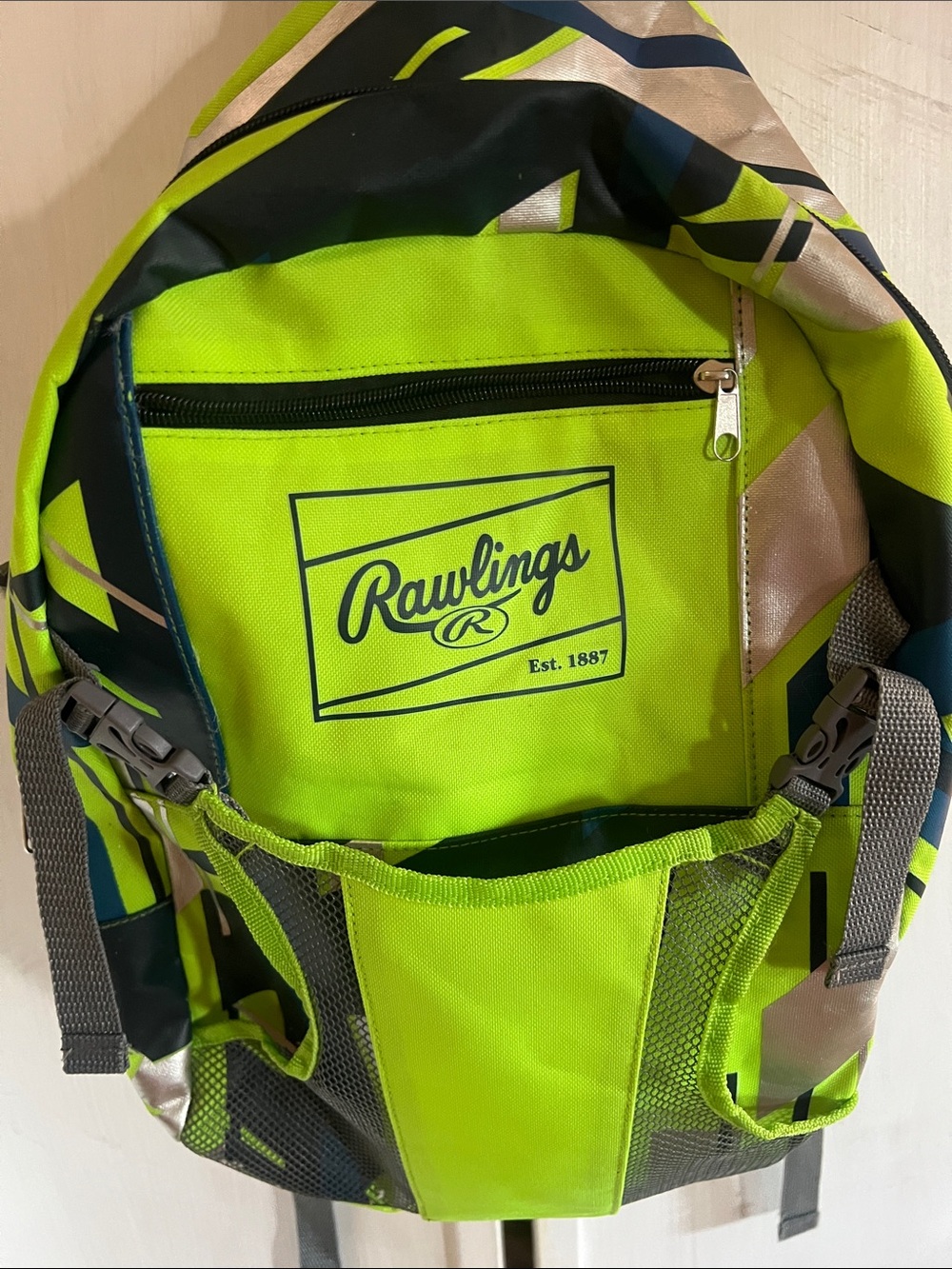 Rawlings Lime Green and Navy Kids Backpack